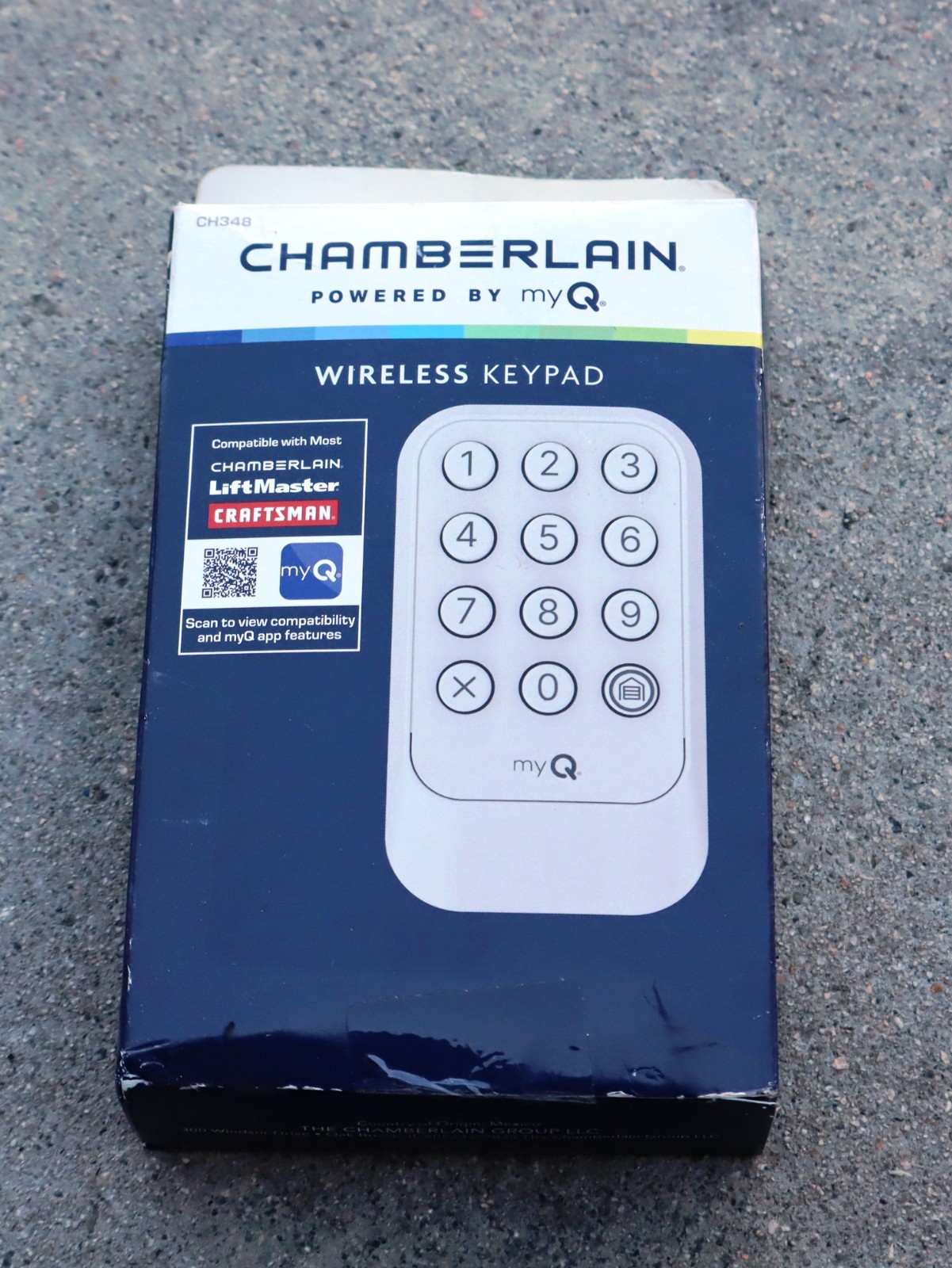 Chamberlain Wireless Keypad CH348 Powered By myQ In Box Chamberlain Wireless Keypad CH348 Powered By myQ In Box