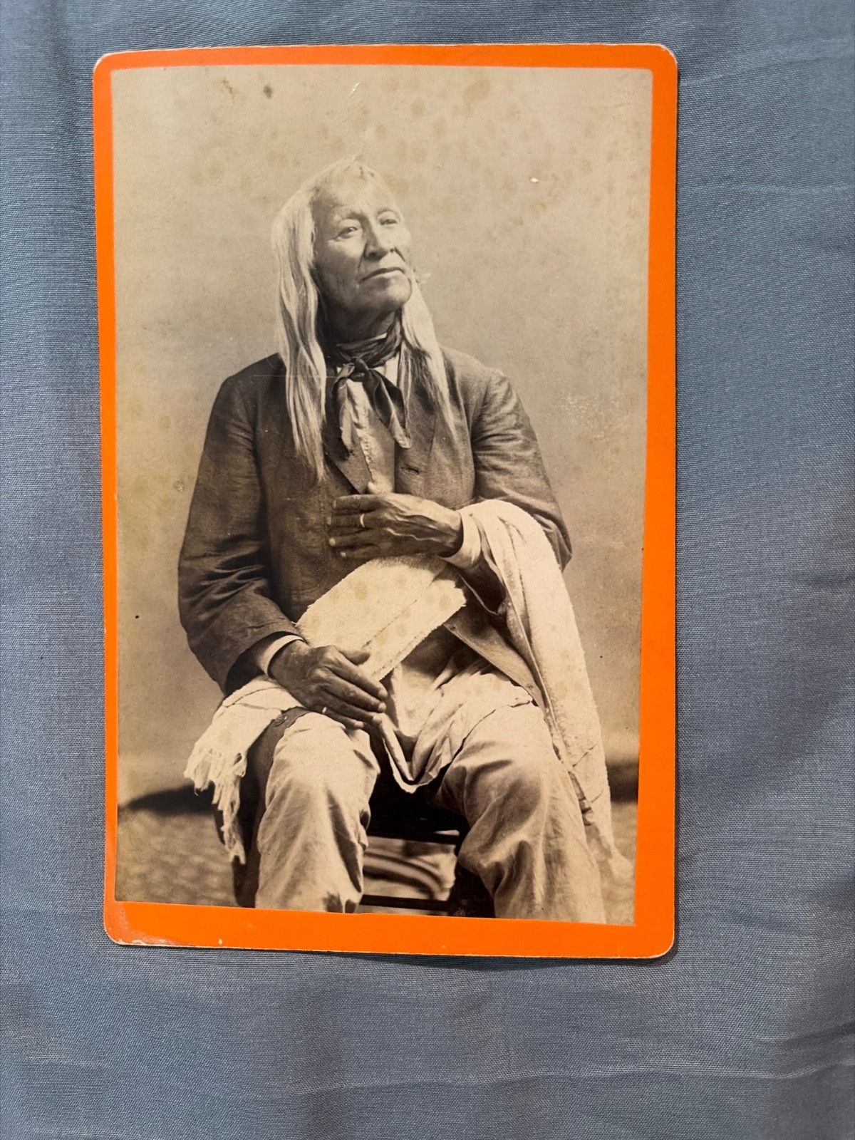 1880s Cabinet Card by Baker & Johnston. The portrait on the front features the l 1880s Cabinet Card by Baker & Johnston. The portrait on the front features the l