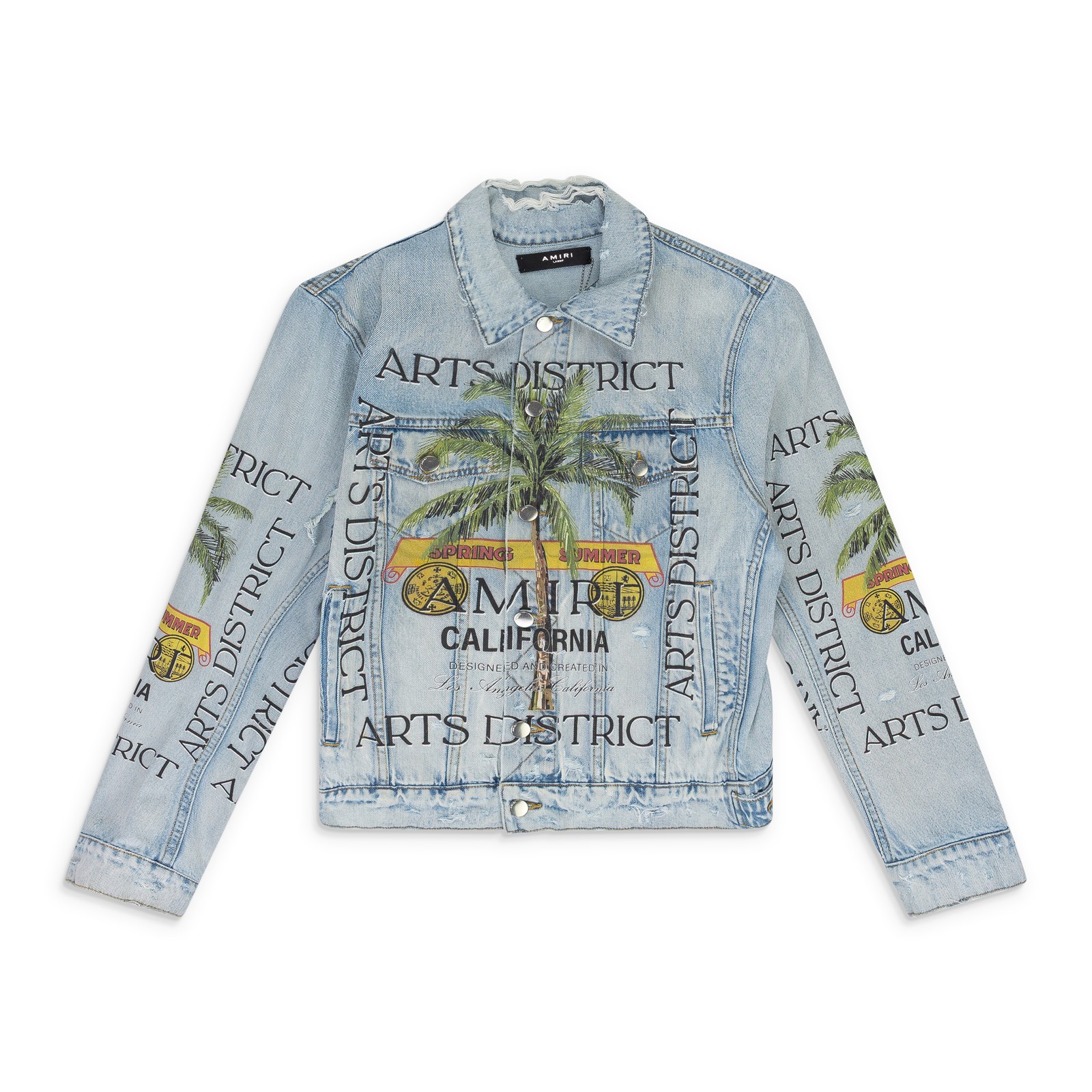 Amiri Light Indigo Rum Label Trucker Jacket SIZE S $1690 Amiri Light Indigo Rum Label Trucker Jacket SIZE S $1690