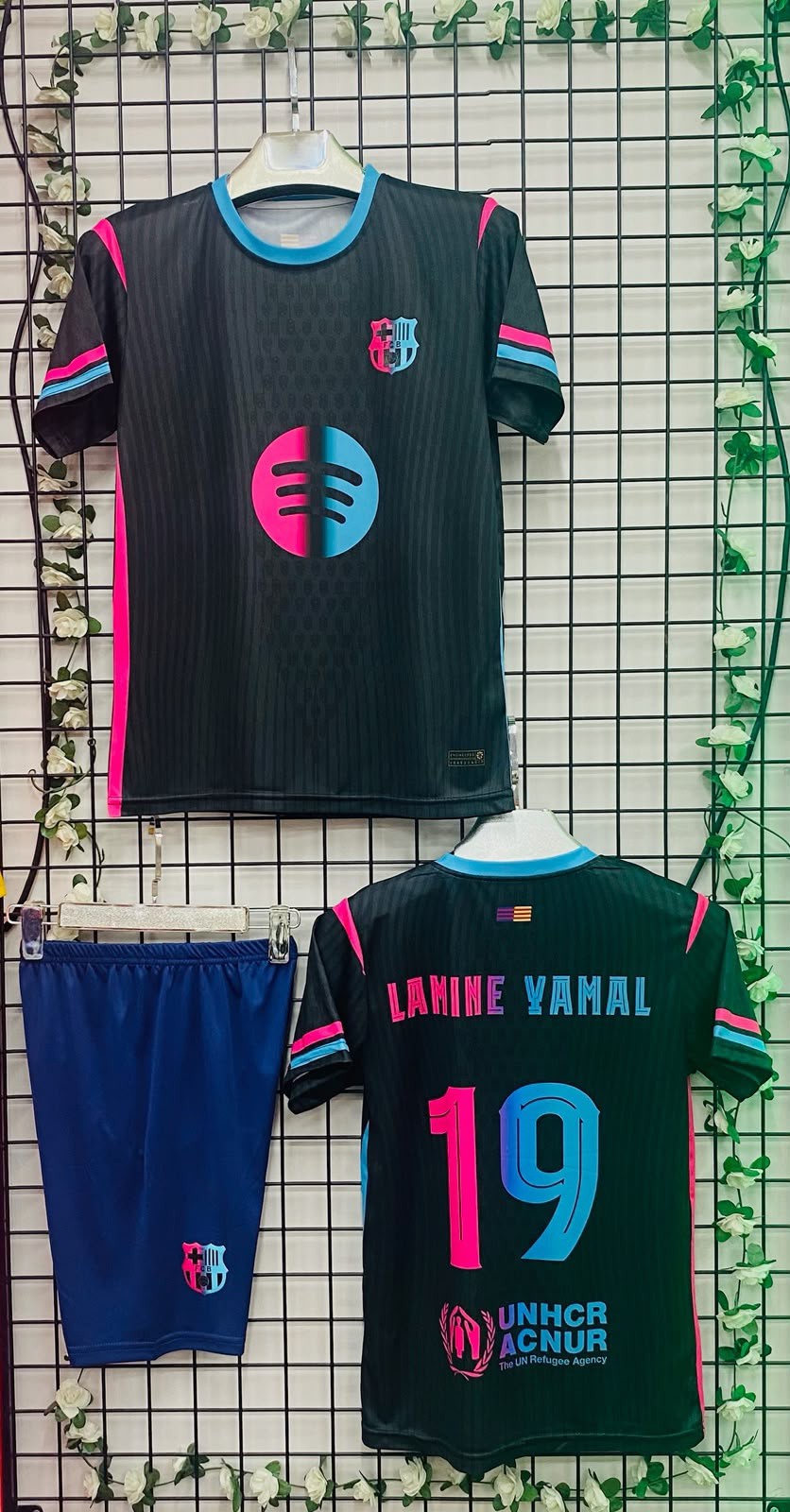 Kids Jersey Set FC Barcelona Lamine Yamal 19 Jersey Pants