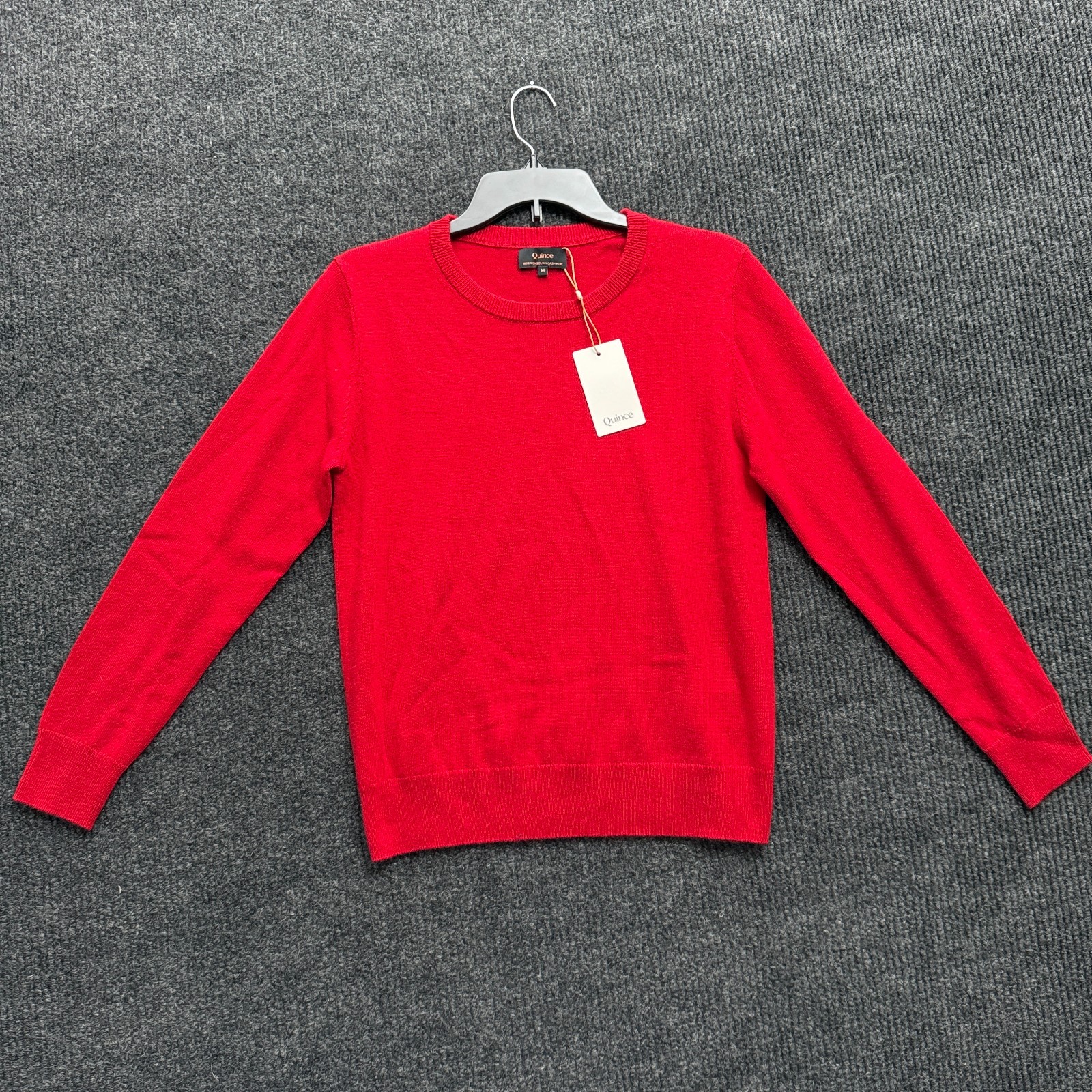 Quince Sweater Womens M Medium Red 100% Mongolian Cashmere Crewneck NWT