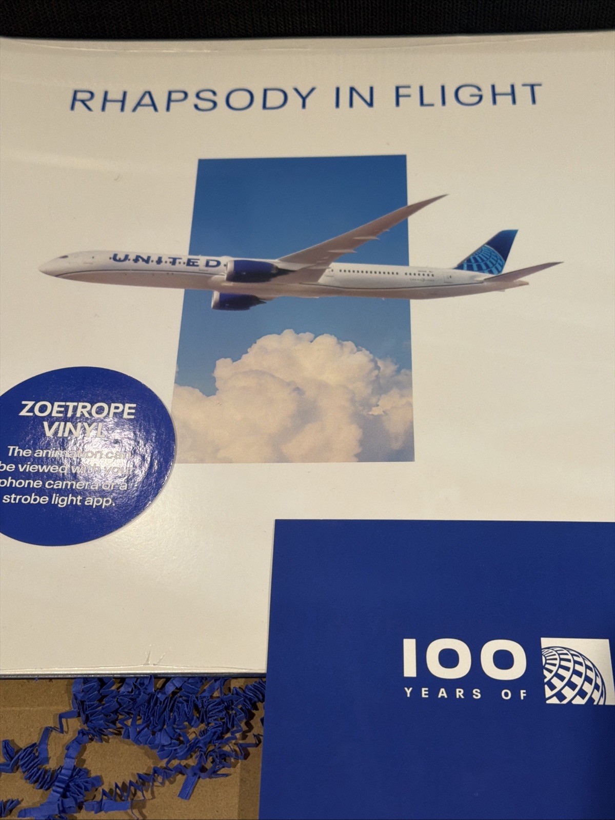 Sold Out United Airlines 100 Rhapsody In Flight Air Zoetrope Blue Vinyl Rare 12 Sold Out United Airlines 100 Rhapsody In Flight Air Zoetrope Blue Vinyl Rare 12