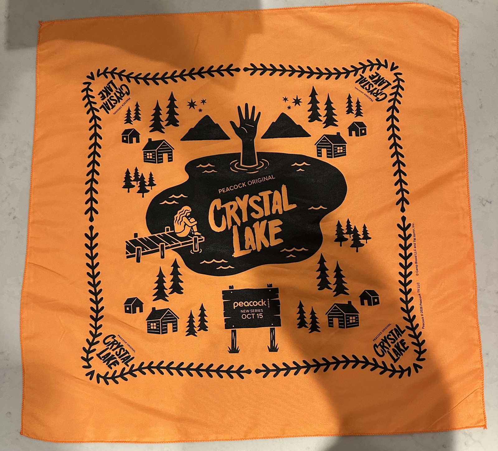 CRYSTAL LAKE Friday The 13th Promo BANDANA NYCC EXCLUSIVE Jason CRYSTAL LAKE Friday The 13th Promo BANDANA NYCC EXCLUSIVE Jason