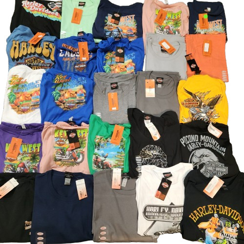 Harley-Davidson Dealership T-Shirts - Bulk Resellers Lot - Mixed Sizes 25pcs NWT