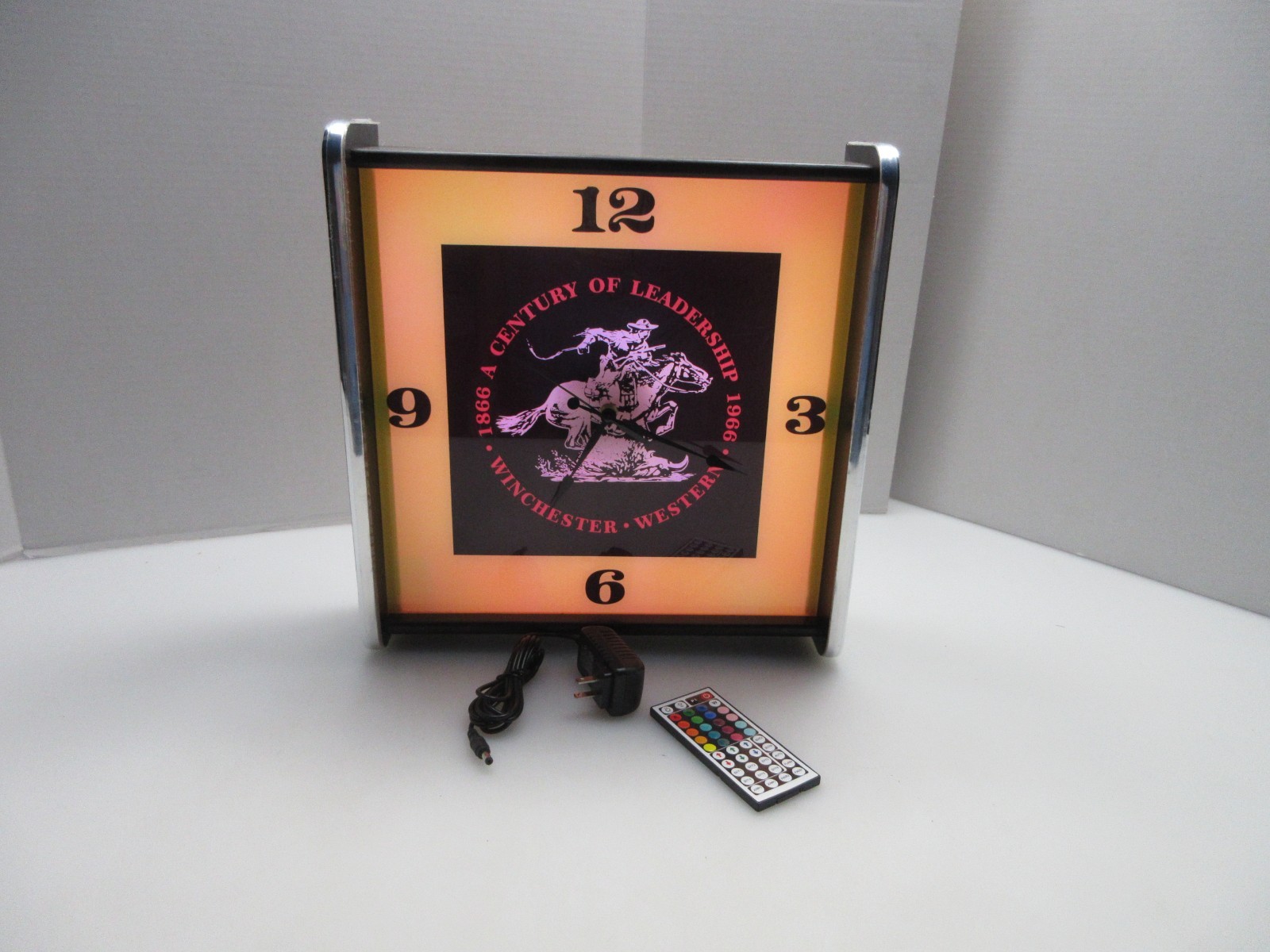 Winchester Horse LED light up Advertising wall clock Brand New Winchester Horse LED light up Advertising wall clock Brand New