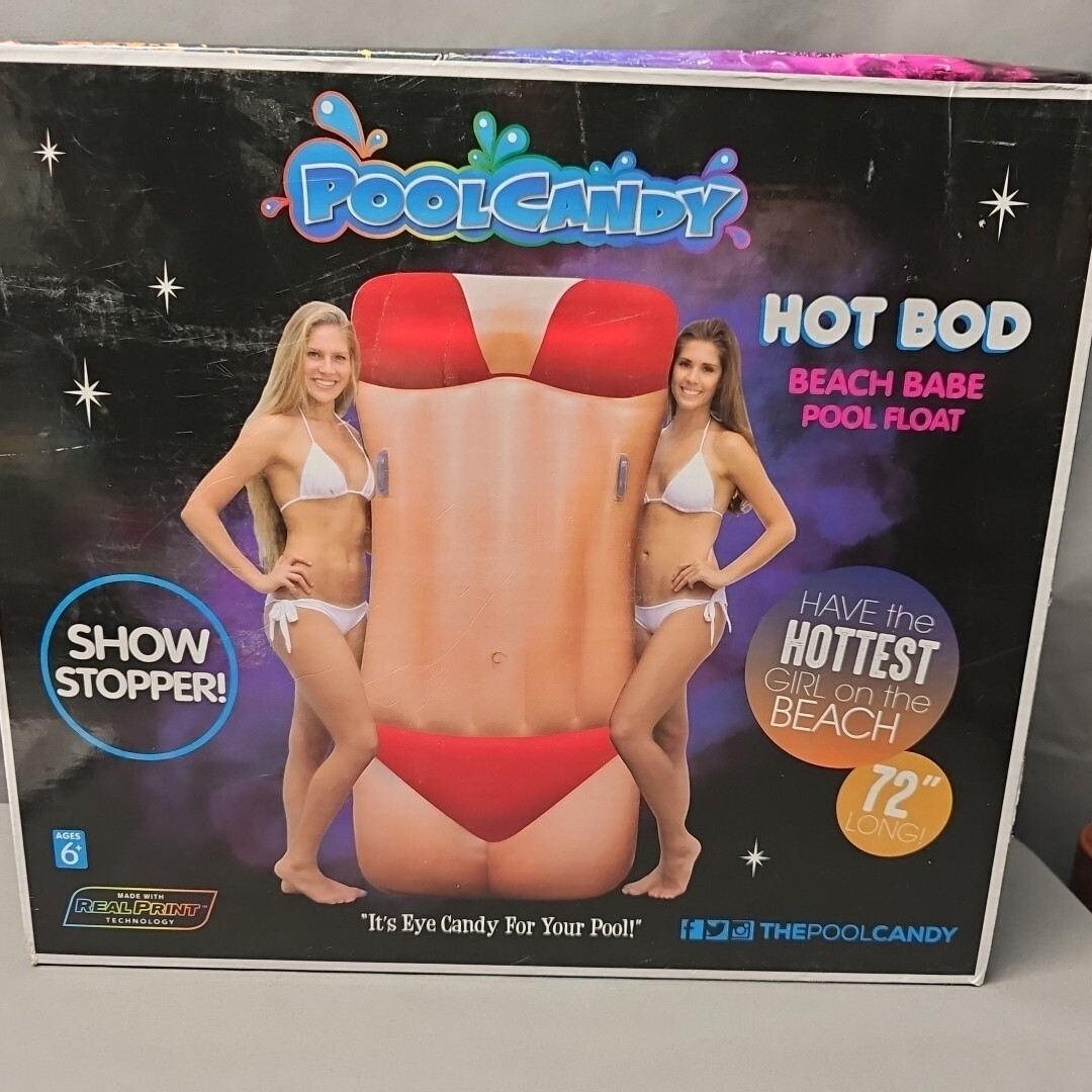 Poolcandy Hot BOD Beach Babe XL Inflatable Pool Lounger float 72\