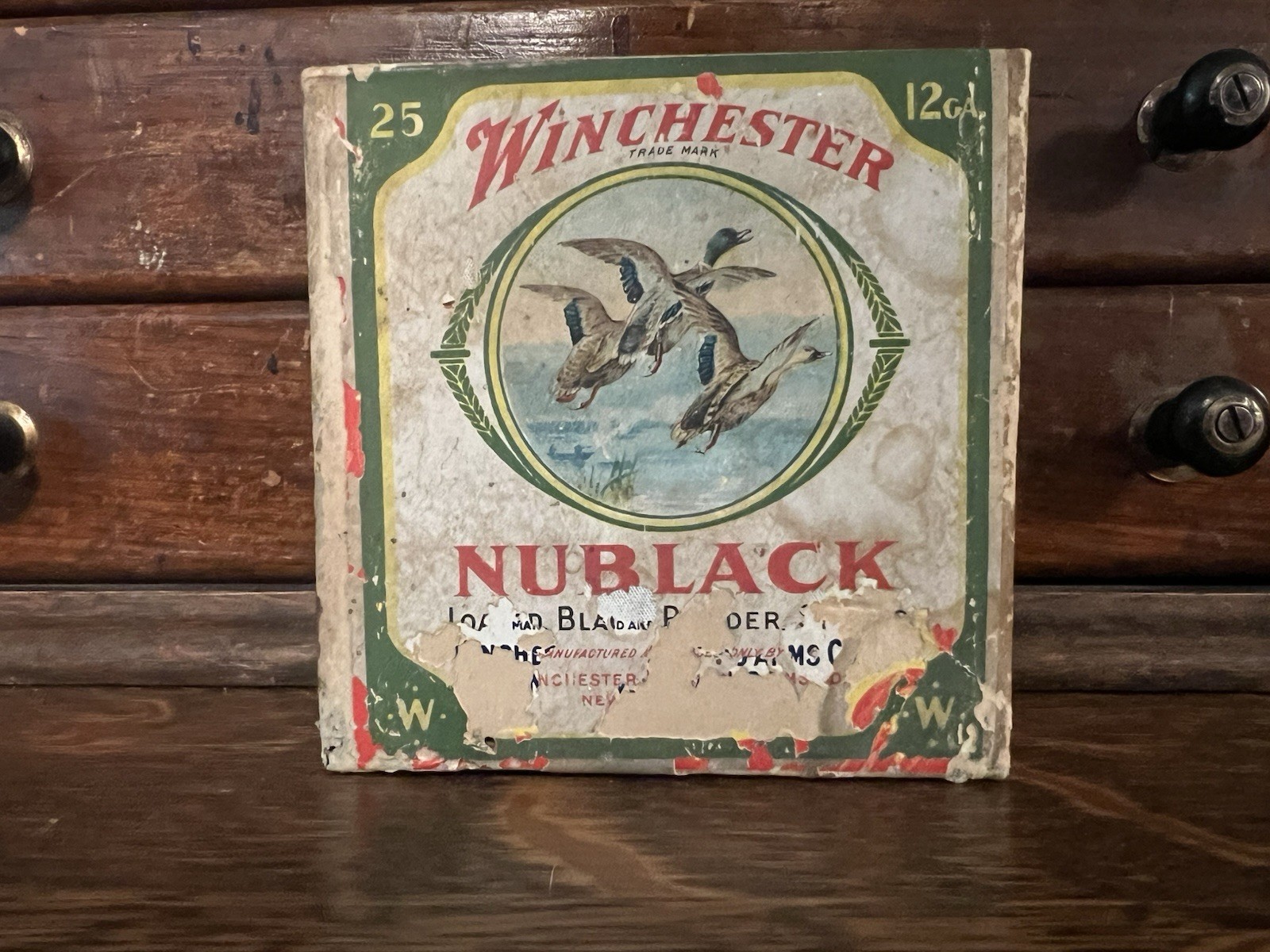 WINCHESTER NUBLACK Black Powder Shells 2 - Piece Box - 12 GA Empty Box