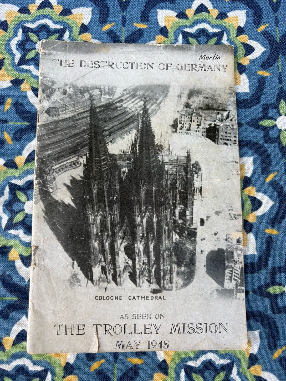 WWII 1945 Destruction of Germany Trolley Mission 44th Bomb Group England Booklet