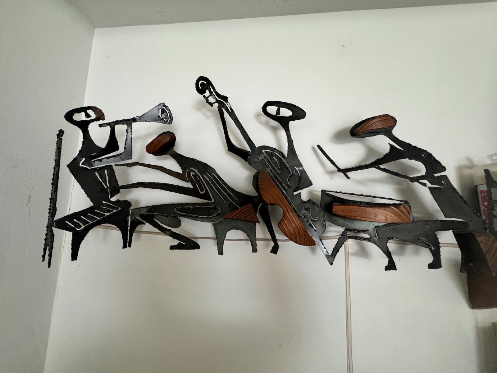1960s Witco Steel Wood Wall Sculpture Mid Century Jazz Quartet 1960s Witco Steel Wood Wall Sculpture Mid Century Jazz Quartet