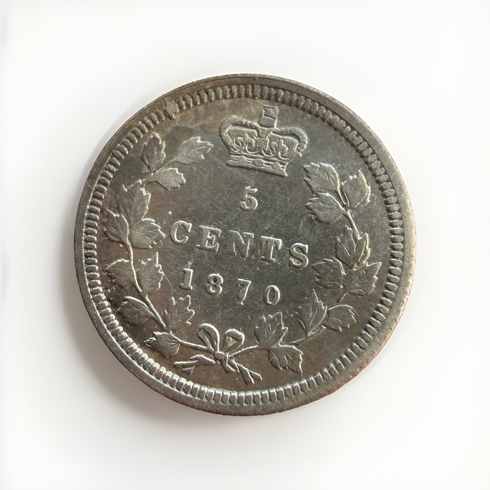 1870 5 Cents Canada Double Die - VF/EF 1870 5 Cents Canada Double Die - VF/EF
