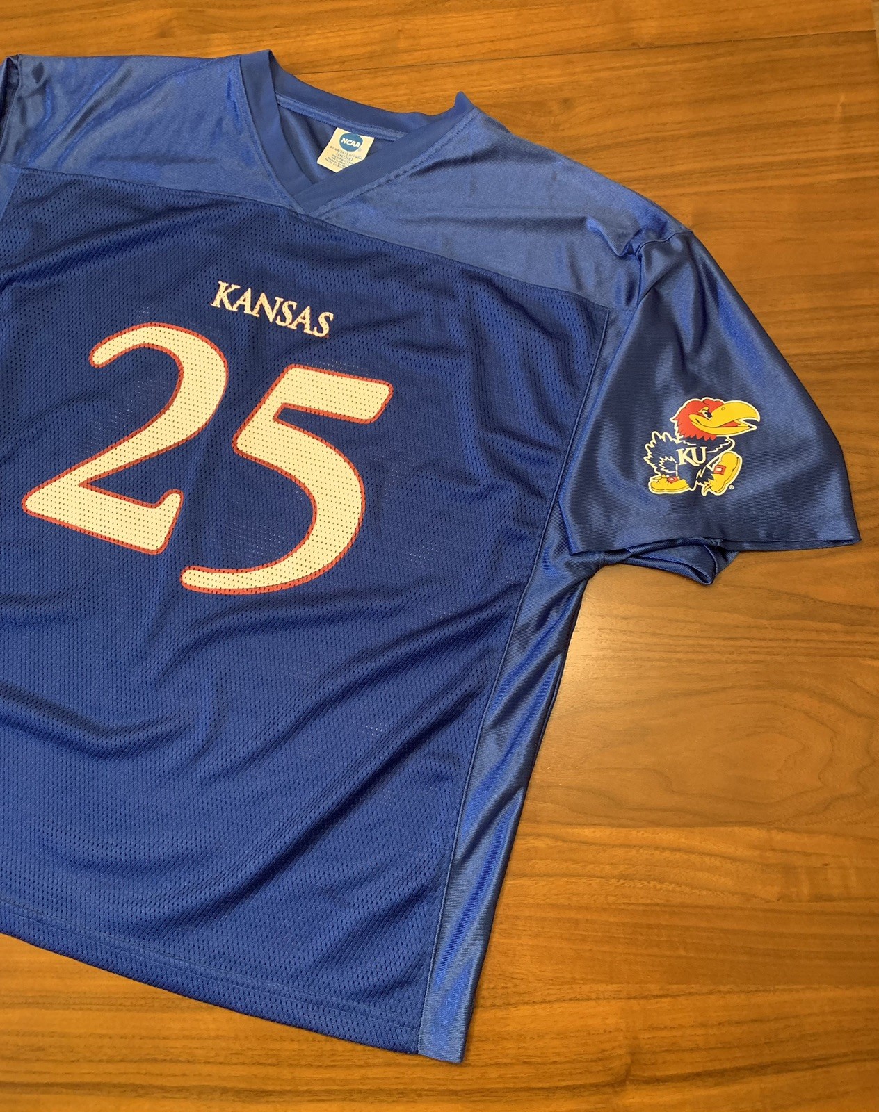 Vintage Kansas Jayhawks Football Jersey Mens 2XL Y2K Blue Knights Apparel Mesh