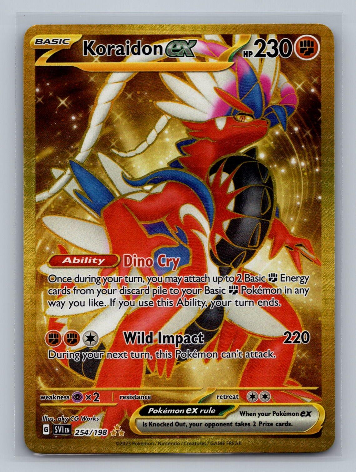 Koraidon ex 254/198 Hyper Rare Scarlet & Violet Pokemon Holo Near Mint Koraidon ex 254/198 Hyper Rare Scarlet & Violet Pokemon Holo Near Mint