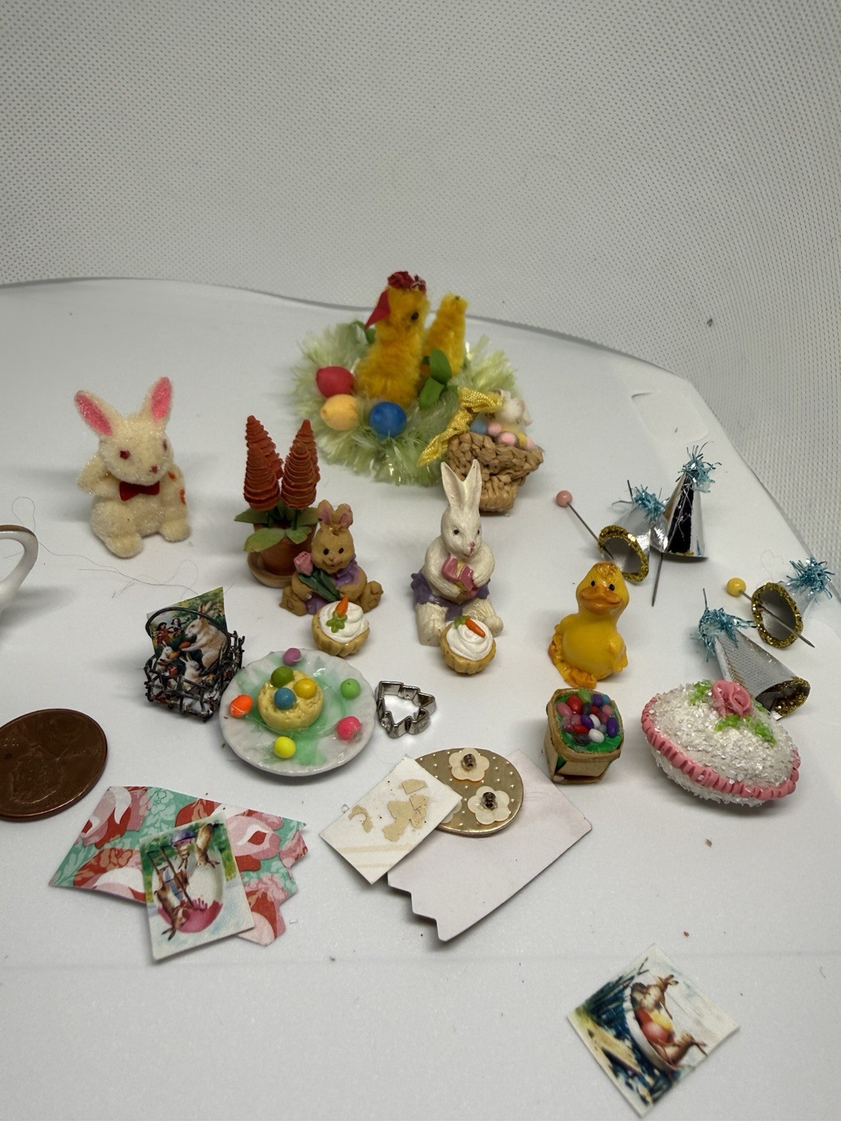 Vintage Miniature Easter Dollhouse Or Shadowbox Decor Vintage Miniature Easter Dollhouse Or Shadowbox Decor