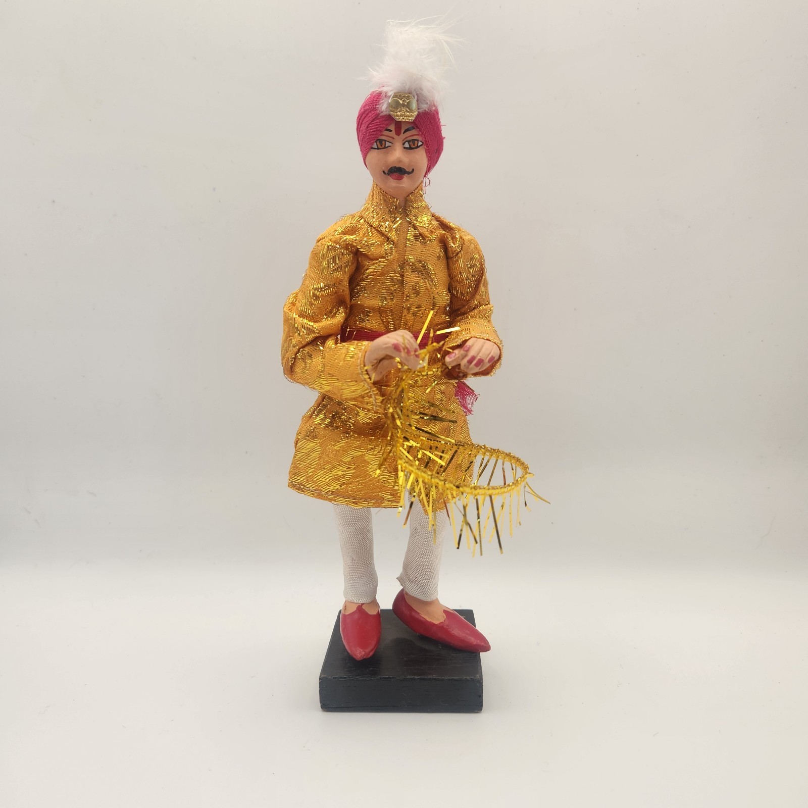 Vintage Indian Handmade Punjabi Groom Doll 7.5\