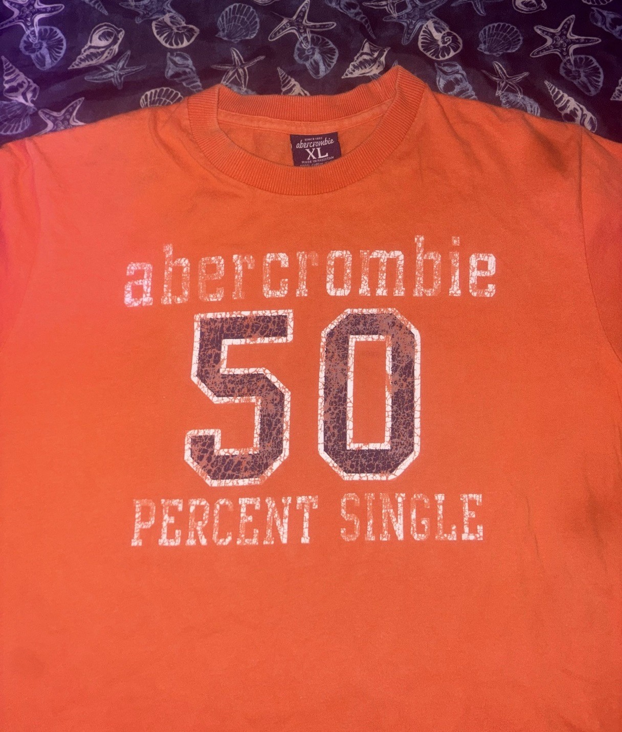 Vtg Abercrombie & Fitch Y2K Boys XL ‘50 PERCENT SINGLE’ Funny Humor Tee Vtg Abercrombie & Fitch Y2K Boys XL ‘50 PERCENT SINGLE’ Funny Humor Tee
