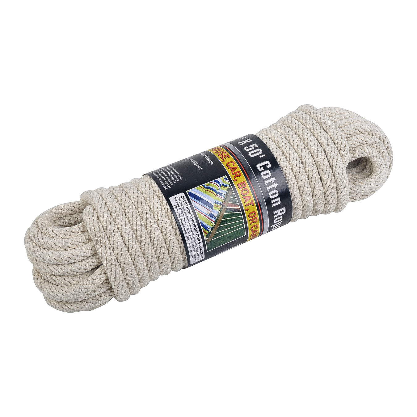 NEW 50' ft. Solid Braided COTTON ROPE, 3/8 NEW 50' ft. Solid Braided COTTON ROPE, 3/8