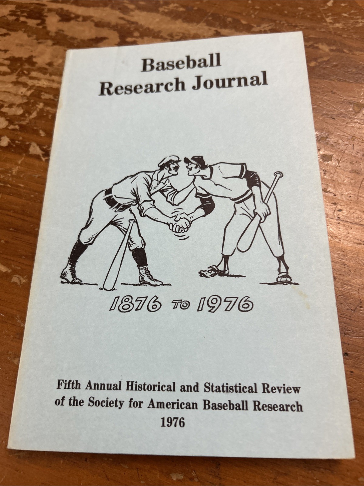 1976 FIFTH ANNUAL BASEBALL RESEARCH JOURNAL, SABRE, RARE, BB CENTENNIAL COVER 1976 FIFTH ANNUAL BASEBALL RESEARCH JOURNAL, SABRE, RARE, BB CENTENNIAL COVER