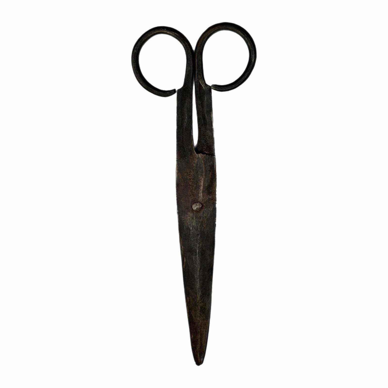 Antique Large 10.75” Hand-Forged Dark Metal Scissors Antique Large 10.75” Hand-Forged Dark Metal Scissors