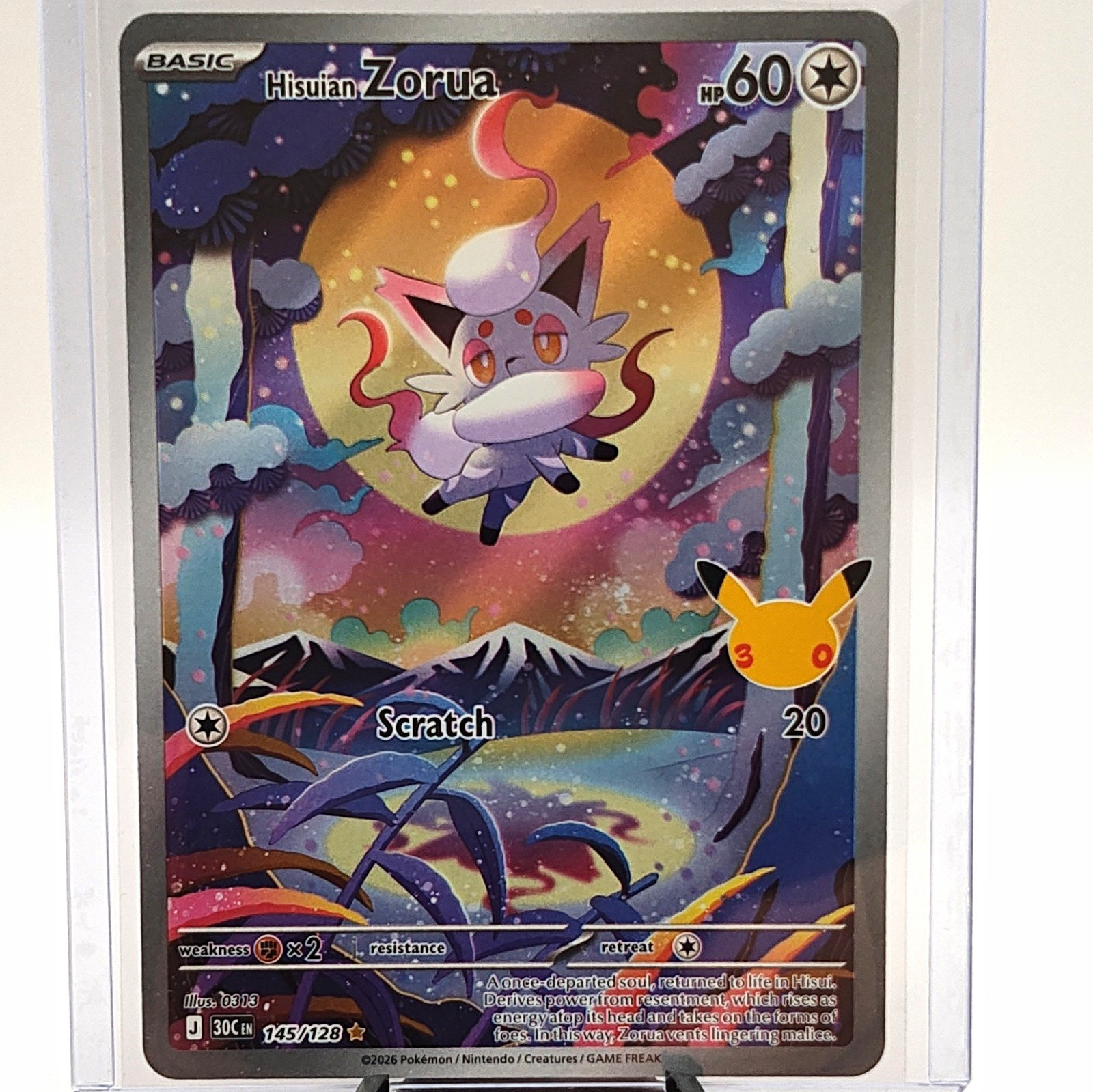 Hisuian Zorua Illustration Rare 145/128 - ME: 30th Celebration (30C) Pokemon TCG