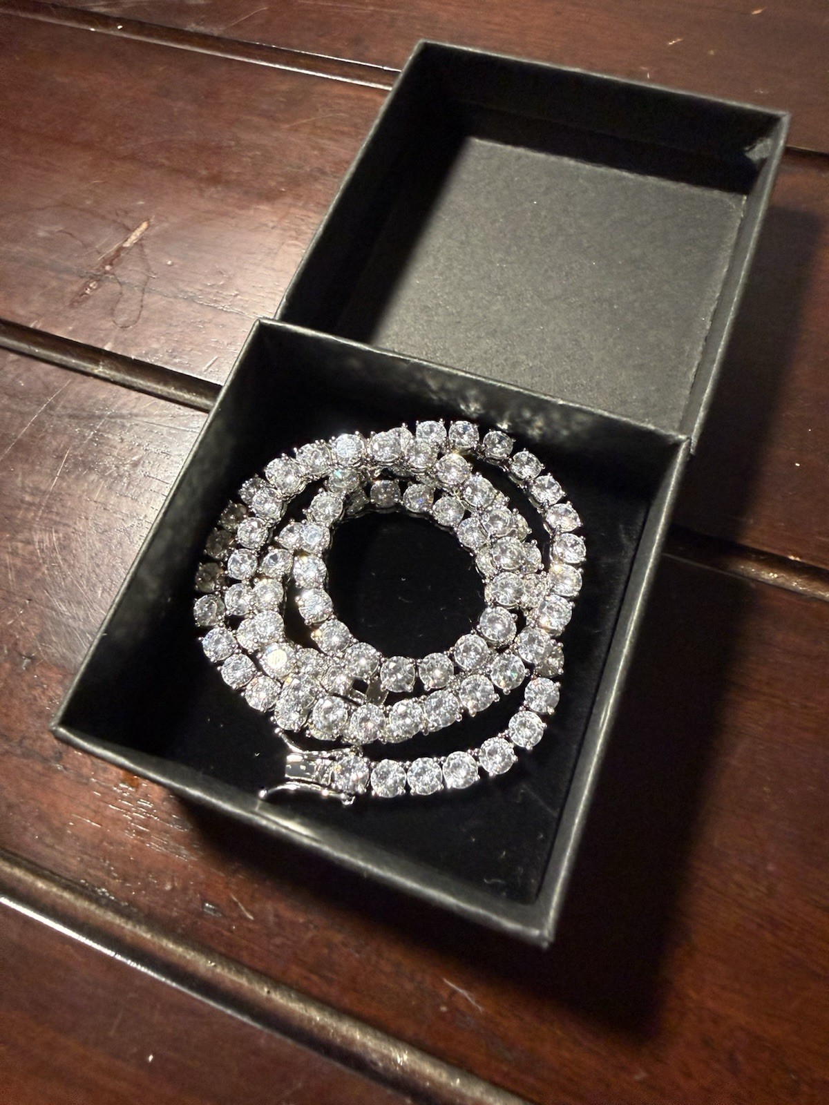 Moissanite Tennis Chain 5mm 20 Inch Silver 0.5 CT GRA Certified Moissanite Tennis Chain 5mm 20 Inch Silver 0.5 CT GRA Certified