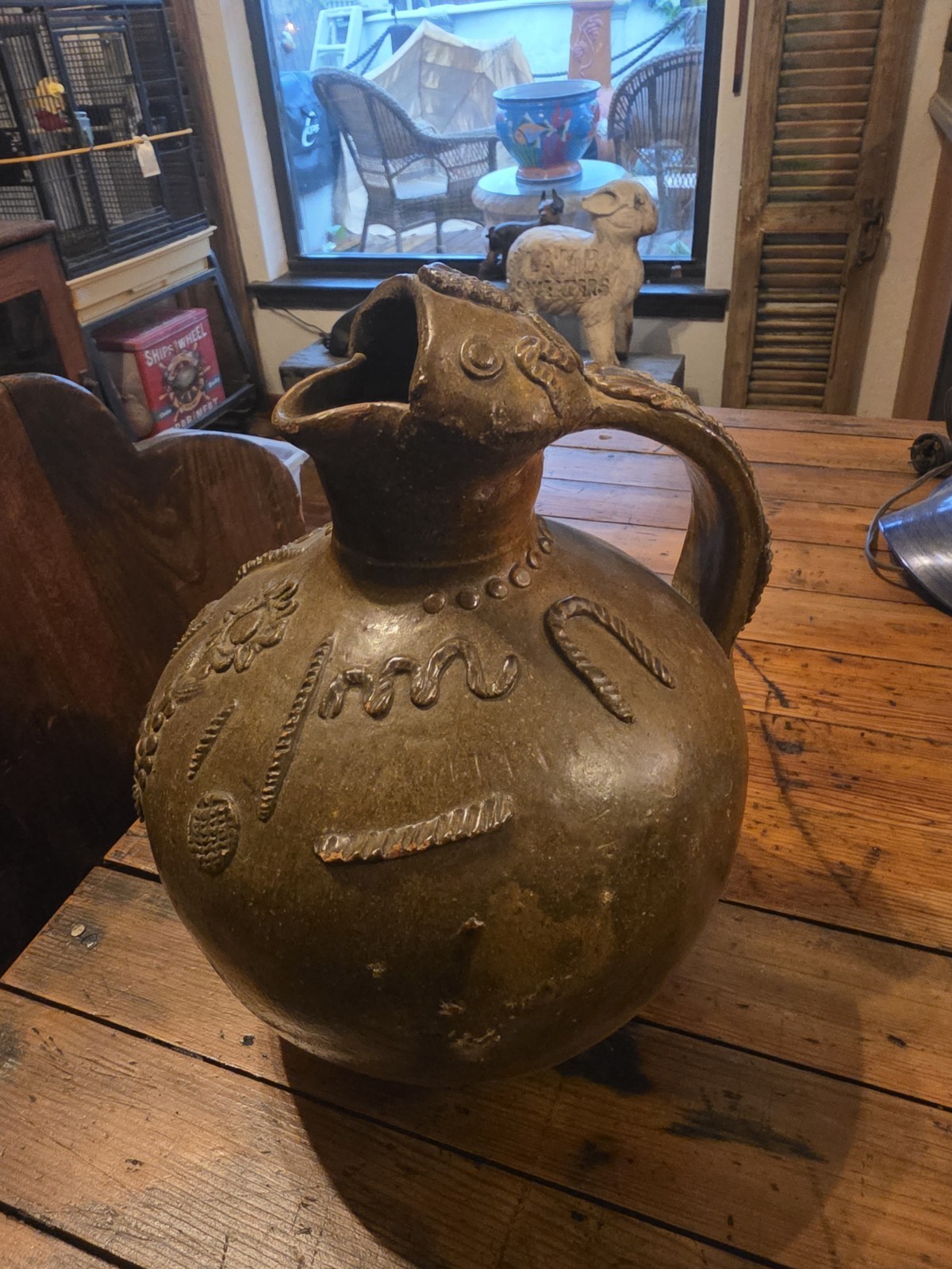 Authentic ** Antique Mexican Pottery 1800s Spanish Colonial Atzompa Oaxacan Jug