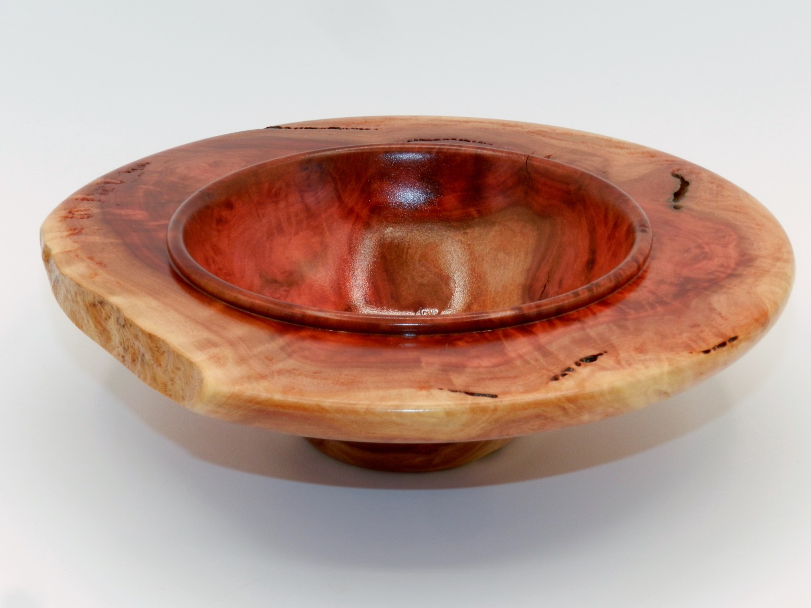 Stunning Handmade Bowl with a Natural Edge. Made from Red Gum Burl. #125