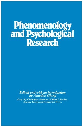Phenomenology and Psychological Research Phenomenology and Psychological Research