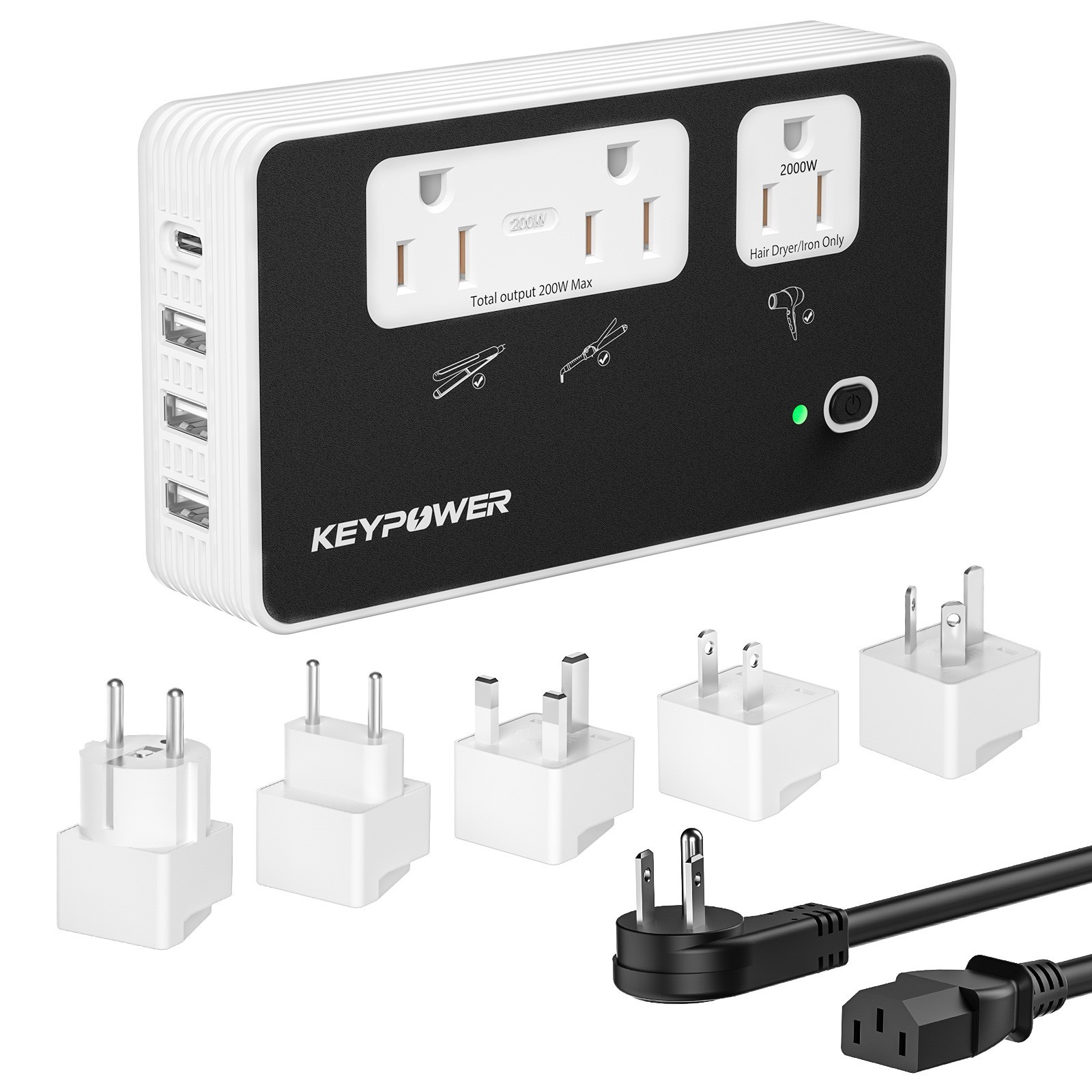 2000W Step Down Converter, 220V to 110V International Universal Travel Adapter 2000W Step Down Converter, 220V to 110V International Universal Travel Adapter