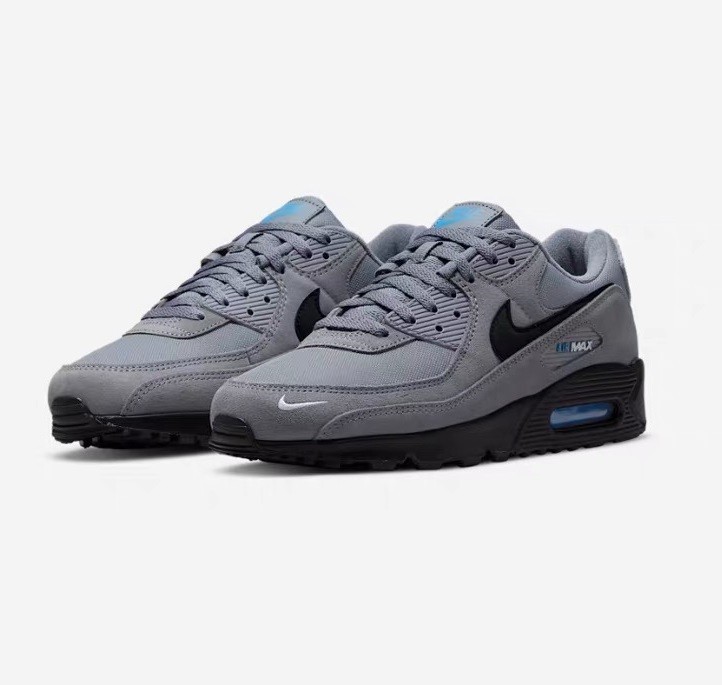 Nike Air Max 90 Men Shoe Running Sneaker DO6706‑002 Smoke Grey Black Blue No Box Nike Air Max 90 Men Shoe Running Sneaker DO6706‑002 Smoke Grey Black Blue No Box