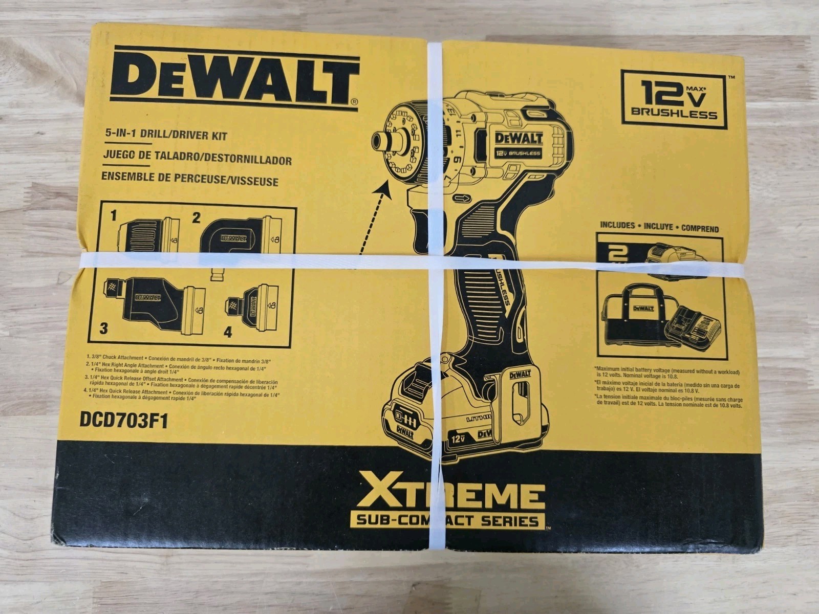 DEWALT - DCD703F1 - XTREME 12V MAX BRUSHLESS CORDLESS 5-IN-1 DRILL/DRIVER KIT DEWALT - DCD703F1 - XTREME 12V MAX BRUSHLESS CORDLESS 5-IN-1 DRILL/DRIVER KIT