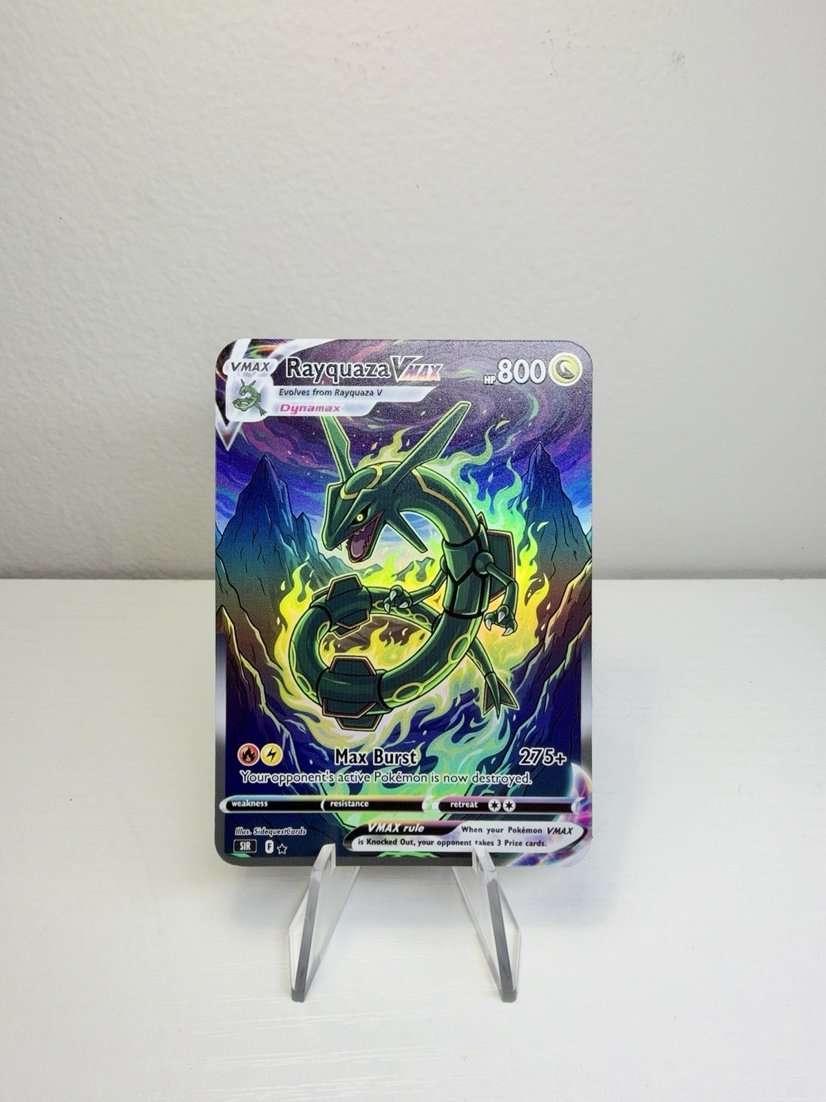 Pokemon TCG Rayquaza VMAX *Fan Art* Full Art Holo Pokemon TCG Rayquaza VMAX *Fan Art* Full Art Holo