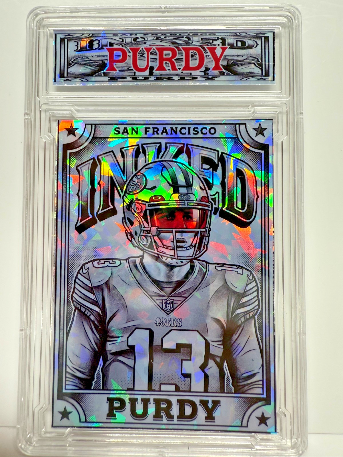 2026 San Francisco 49'ers Brock Purdy Inked  Ice Refractor NFL Football cv rc