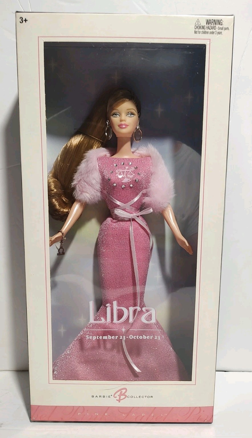 NRFB 2004 Barbie Collector Libra Zodiac Fashion Doll - Pink Label - #C3824 NRFB 2004 Barbie Collector Libra Zodiac Fashion Doll - Pink Label - #C3824