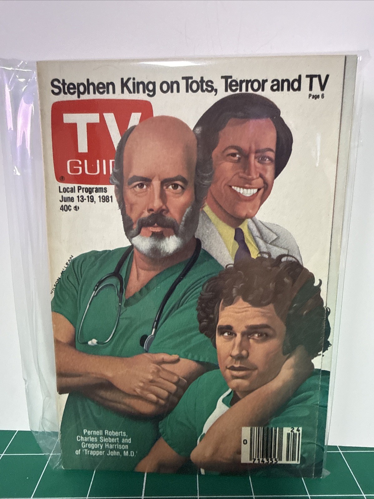 VINTANGE TV GUIDE MAGAZINE JUNE 13-19 1981 CAST TRAPPER JOHN M.D. PAINTED COVER VINTANGE TV GUIDE MAGAZINE JUNE 13-19 1981 CAST TRAPPER JOHN M.D. PAINTED COVER