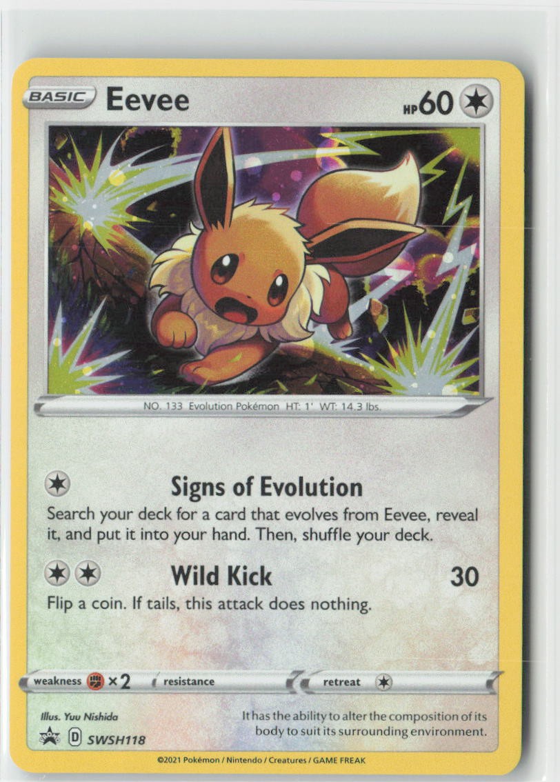 Eevee SWSH118 Holo Promo Sword & Shield Promo Pokemon Near Mint