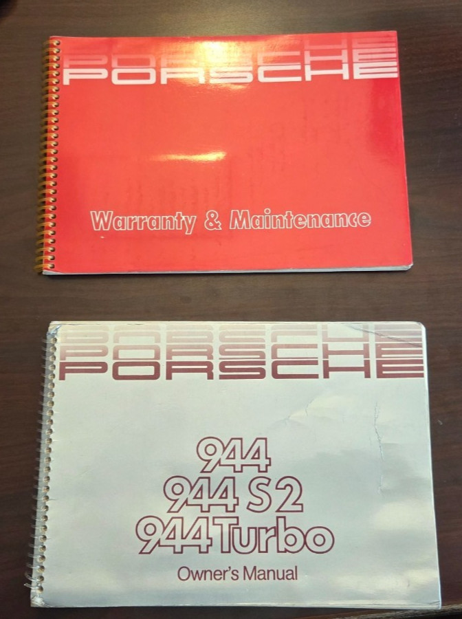 Original 1989 Porsche 944 S2 Turbo Owners Operators Manual 88 & Warranty Book