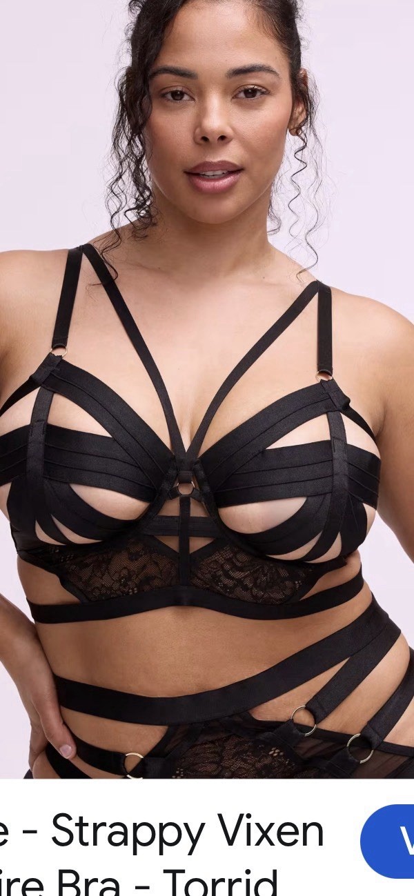 Torrid Strappy Vixen BlackiStrappy Cage Underwire Bra XL (1) D Mesh Sheer Torrid Strappy Vixen BlackiStrappy Cage Underwire Bra XL (1) D Mesh Sheer
