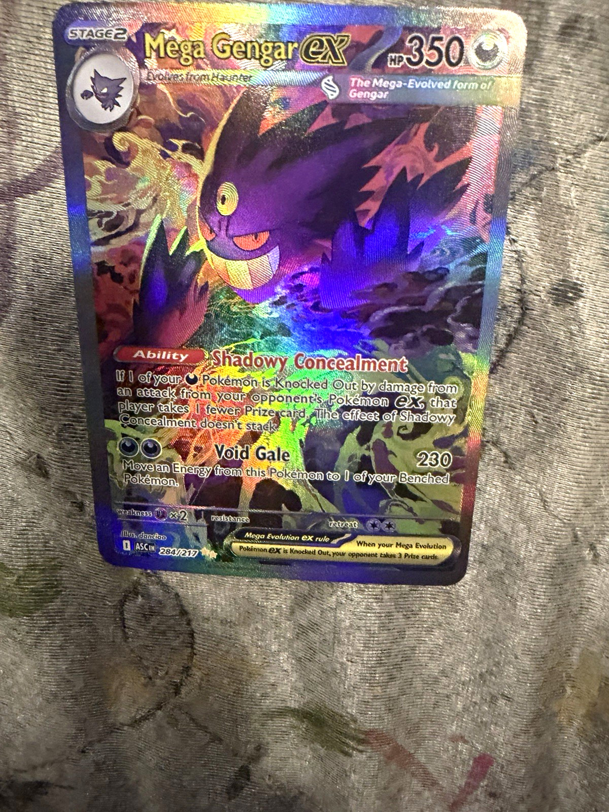 The Pokémon Company Mega Gengar EX ASC Full Art Holo 284/217 Stage 2 HP350 EN
