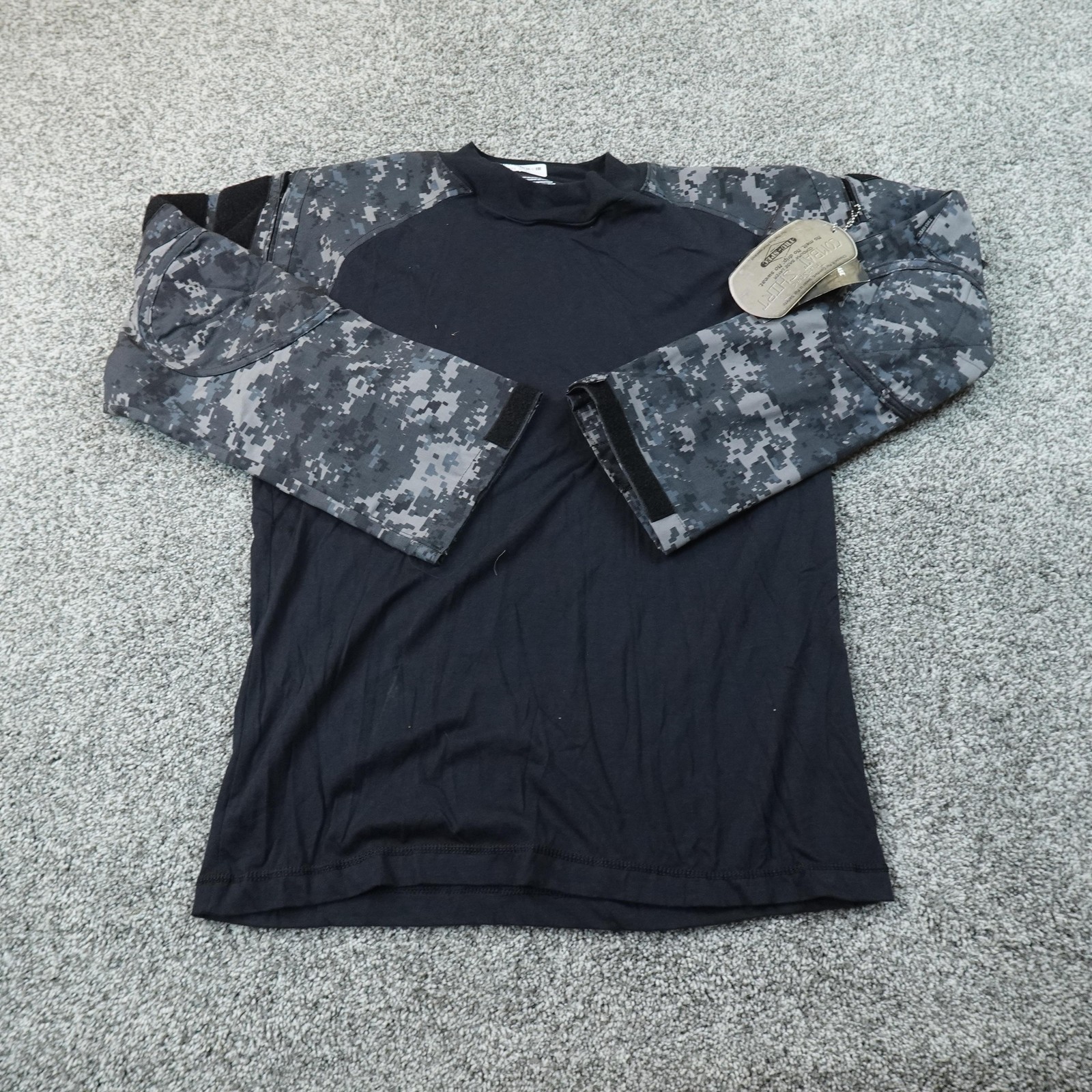 NEW TRU SPEC Shirt Mens L Gray Camo Combat Long Sleeve Cordura Tactical Military