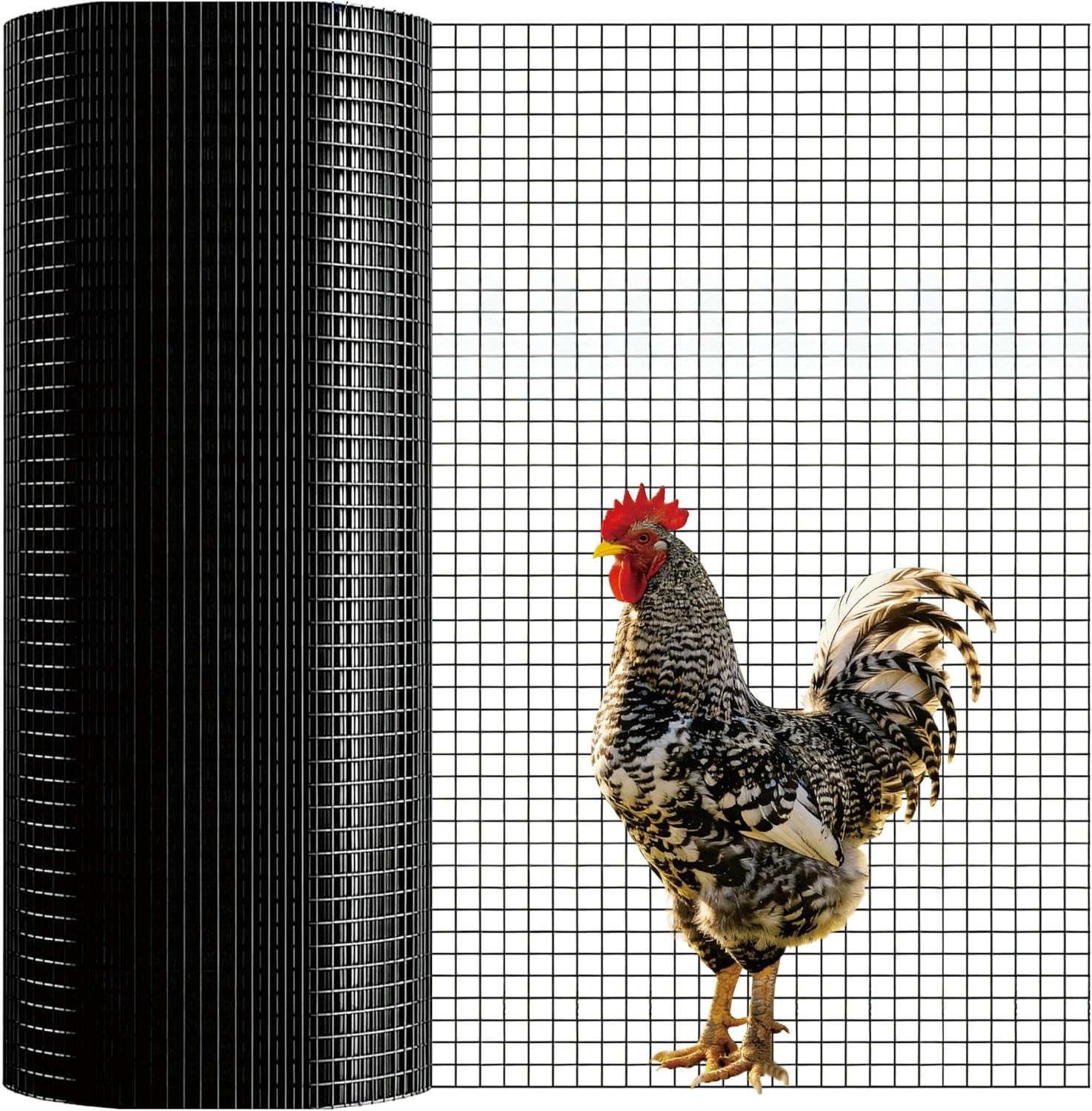 Black Hardware Cloth, 48'' x 100' 1/2 inch 19 Gauge Welded Wire Fence US STOCK