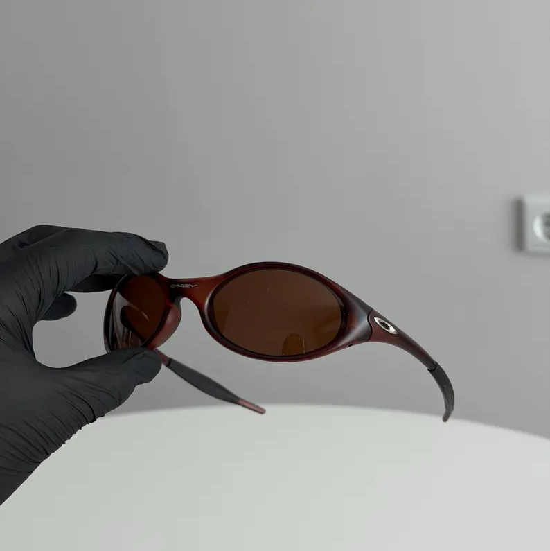Retro Oakley Eye Jacket 1.0 Gen 2 Sunglasses Brown Frame Brown Lenses