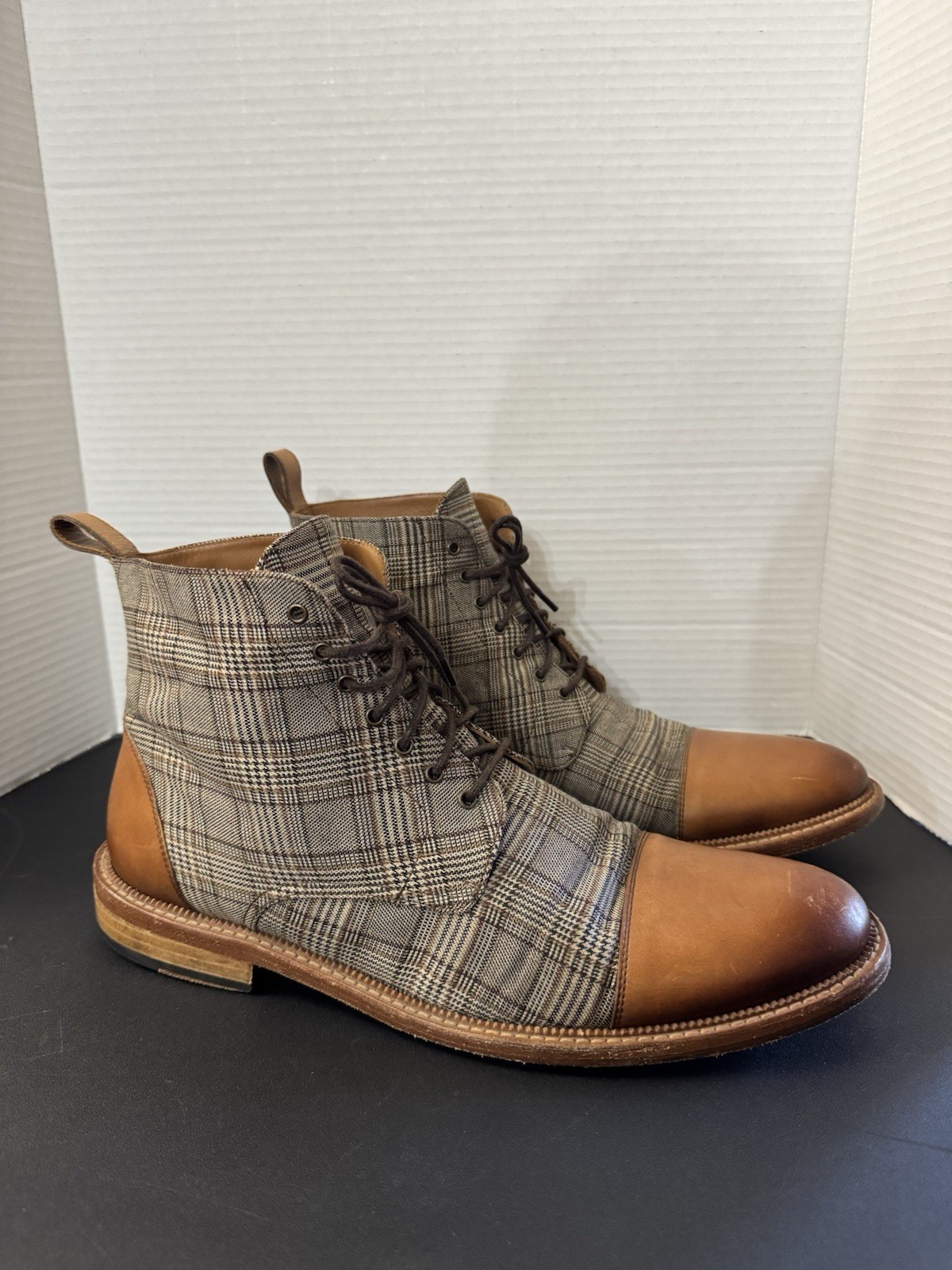 Taft Plaid Jack Boots Size 45/US Size 12 Great Condition Lace Up Shoes Cap Toe Taft Plaid Jack Boots Size 45/US Size 12 Great Condition Lace Up Shoes Cap Toe