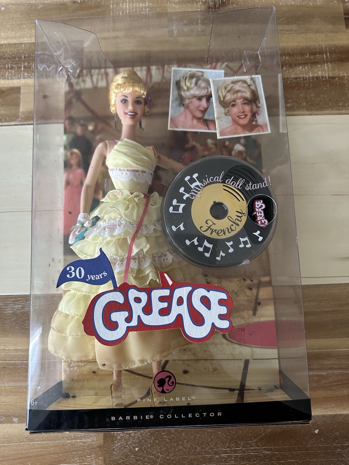 2008 Barbie Grease Frenchy Doll M3256 Pink Label 30th Anniversary Musical Stand