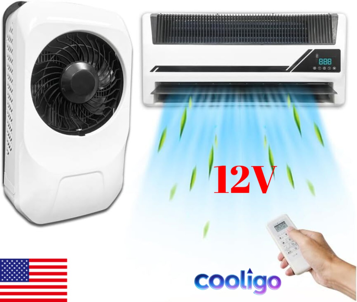 12V 12000BTU Split Truck Cab Air Conditioner AC Fits Trucks Bus Caravan RV Semi