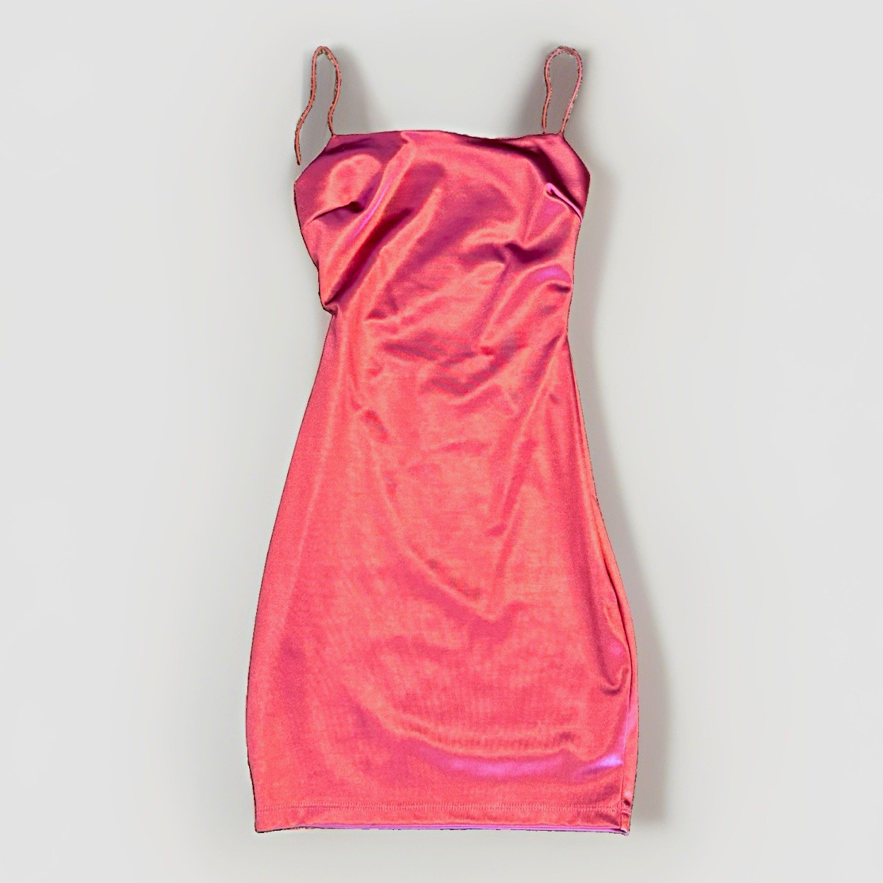 Windsor Pink Satin Strappy Backless Mini Dress Size XS