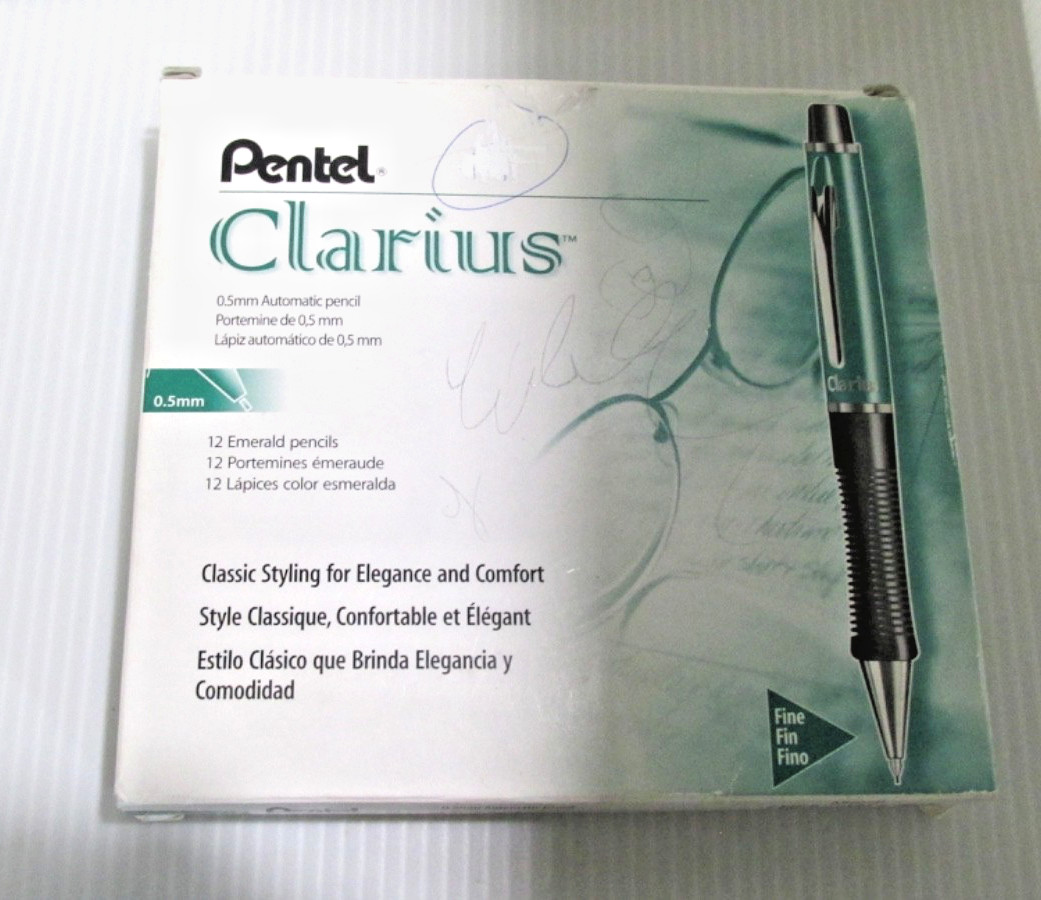 RARE--Pentel Clarius AX605D 0.5mm Pencil Green Emerald Auto Pencil -Box of 12