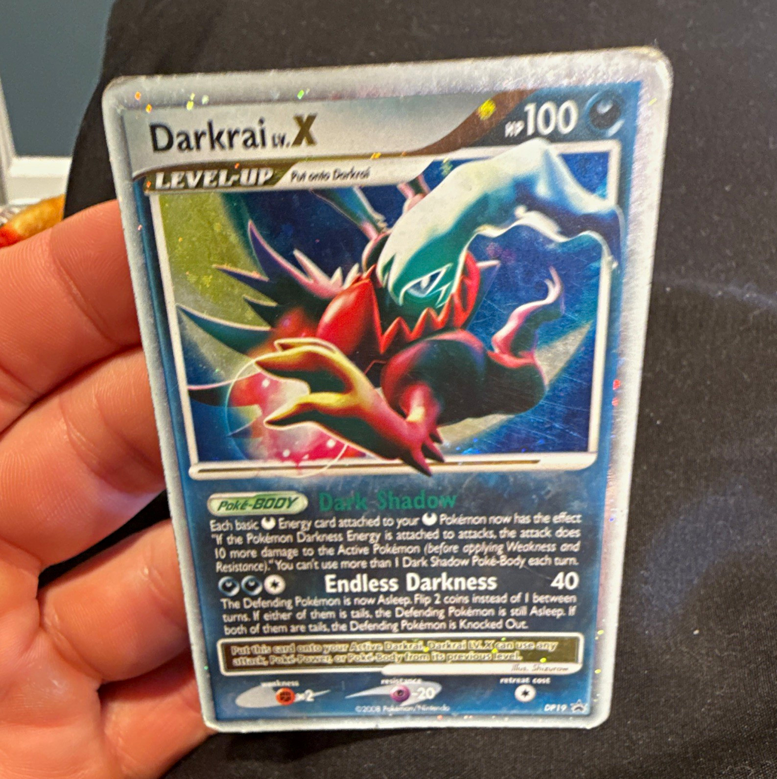 The Pokémon Company Pokemon TCG Darkrai LV.X DP19 Promo Holo Eng 100 HP 2008 The Pokémon Company Pokemon TCG Darkrai LV.X DP19 Promo Holo Eng 100 HP 2008