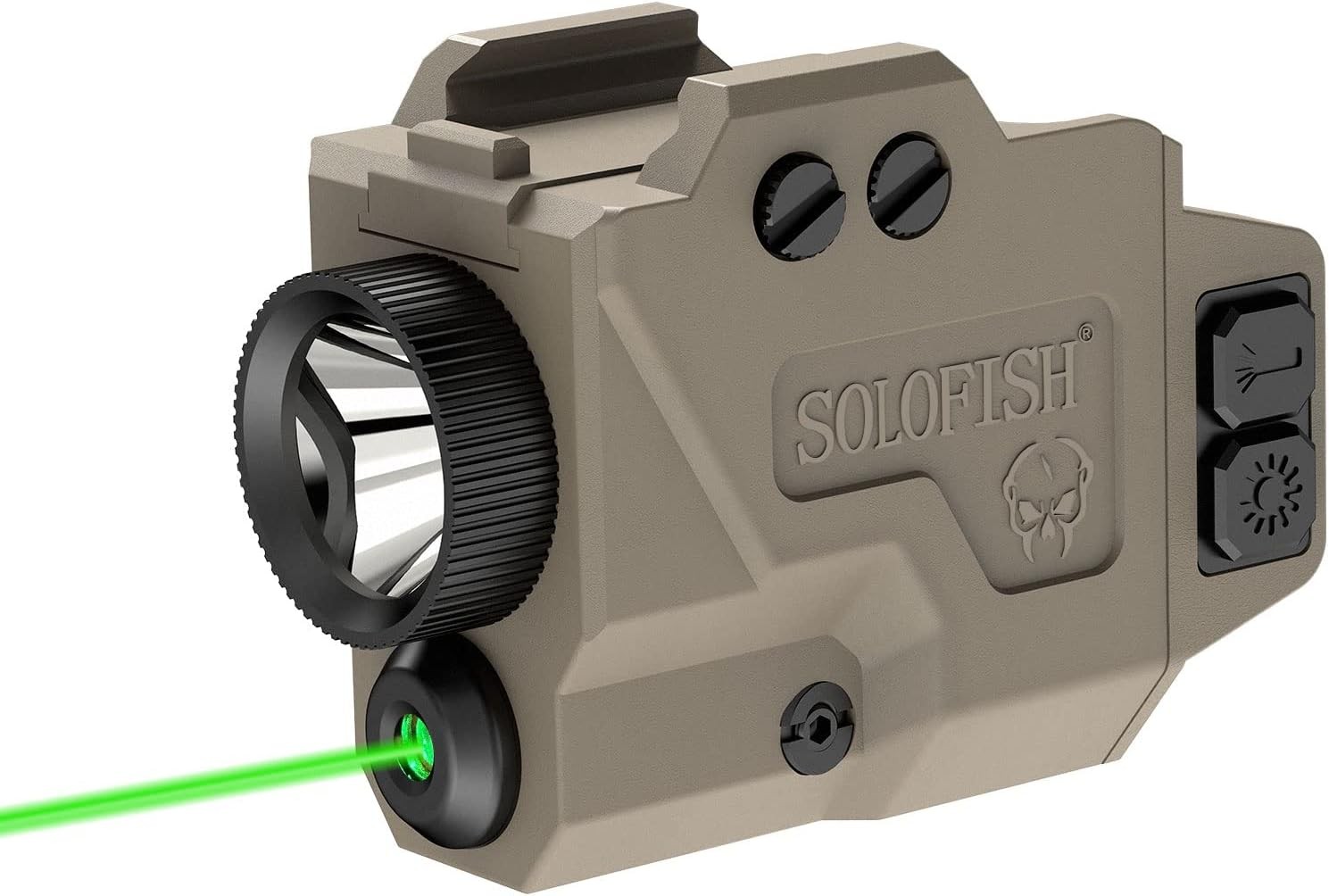 SOLOFISH Low Profile Beams for Guns, Magnetic 650lm Green Laser Light Combo SOLOFISH Low Profile Beams for Guns, Magnetic 650lm Green Laser Light Combo