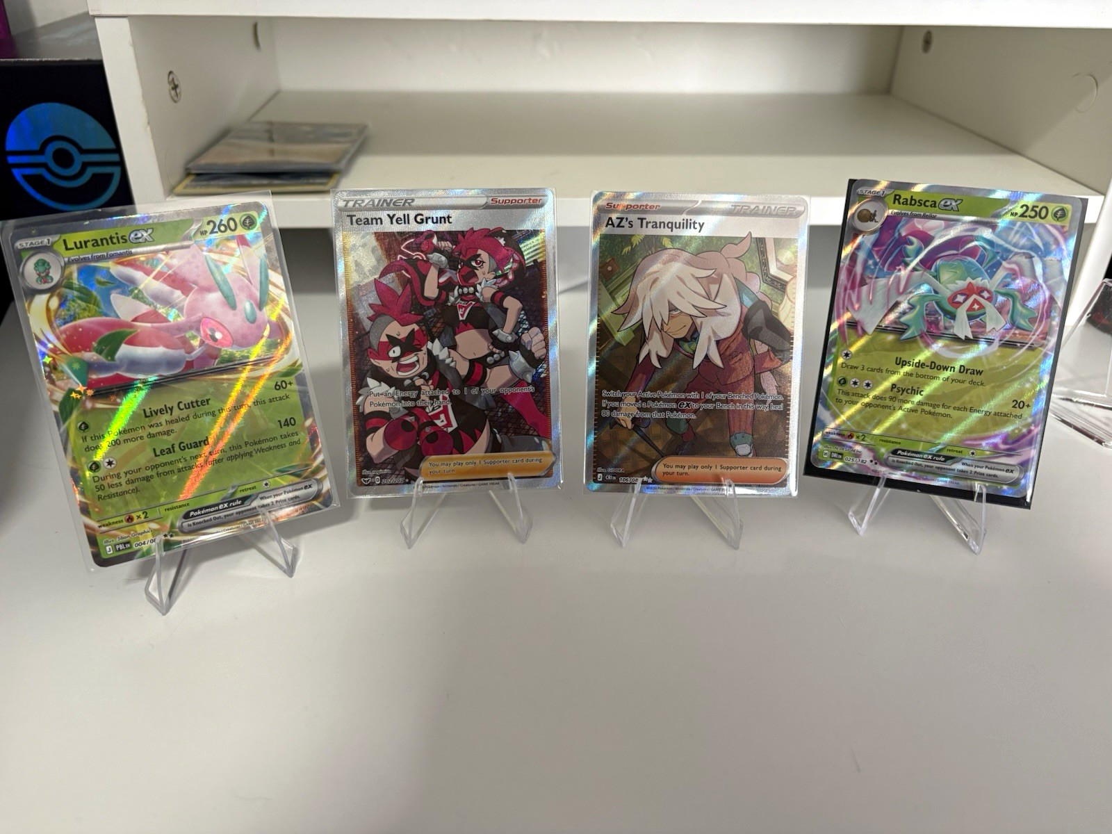 Pokémon TCG Lurantis ex Team Yell Grunt AZ\'s Tranquility Rabsca ex 4-Card Lot