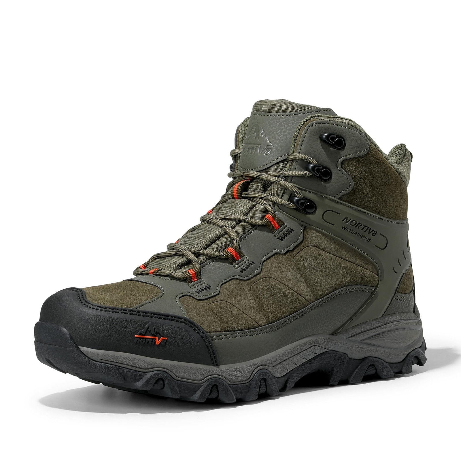 NORTIV 8 Men\'s Waterproof Lightweight Hiking Boots,Army Green,9.5 NORTIV 8 Men\'s Waterproof Lightweight Hiking Boots,Army Green,9.5